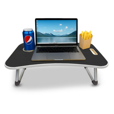 ASAB Portable Laptop Bed Desk Foldable Table with Tablet Slot and Non ...