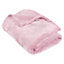 ASAB Soft Flannel Blanket Throw 150 x 130cm - Pink