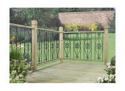 ASCO Metal Deck Decking Infill Fence Panel 280mm Wide x 770mm High (Pack of 2) DPAB