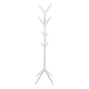 Ascot Coat Hanger in White, Finished with a Lacquer Coating
