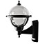 ASD GL/BS100P Globe Lantern with PIR Movement Sensor (Black/Smoke Effect)