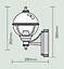 ASD GL/BS100P Globe Lantern with PIR Movement Sensor (Black/Smoke Effect)
