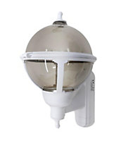 ASD GL/WS100 Outdoor Globe Lantern Light Fitting (White/Smoke Effect)