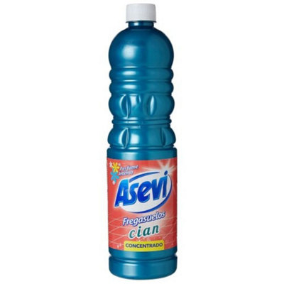 Asevi 21143 Concentrated Floor Cleaner, Cyan, 1 Litre (blue) (Pack of 6)