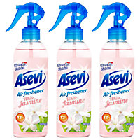 Asevi Air and Fabric Freshener Spray White Jasmine 400ml (Pack of 3)