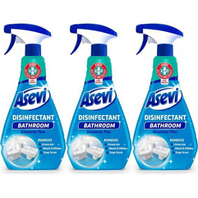 Asevi Bathroom Disinfectant Cleaning Spray, Antibacterial Spray, Mould Spray, Bathroom Spray, 750ml (Pack of 3)