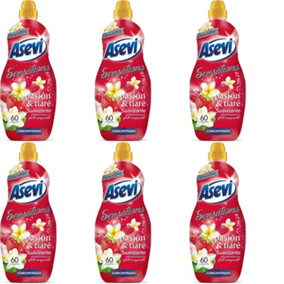 Asevi Concentrated Fabric Softener Sensations Passion 60 Washes, 1.5L (Pack of 6)