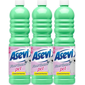 Asevi Concentrated Floor Cleaner Liquid, 1L, Pet Pack Of 3