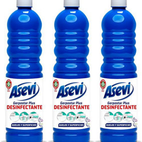 Asevi Disinfectant Floor and Surface Cleaner 1L (Pack of 3)