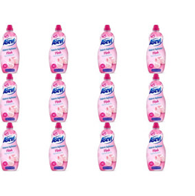 Asevi Fabric Softener, Laundry Conditioner, Liquid Fabric Softener, 1.5L, 60 Washes, Pink (Pack of 12)