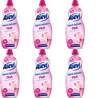 Asevi Fabric Softener, Laundry Conditioner, Liquid Fabric Softener, 1.5L, 60 Washes, Pink (Pack of 6)