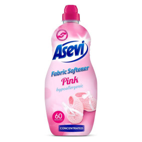 Asevi Fabric Softener, Laundry Conditioner, Liquid Fabric Softener, 1.5L, 60 Washes, Pink