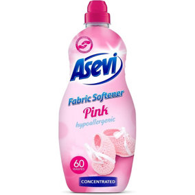 Asevi Fabric Softener, Laundry Conditioner, Liquid Fabric Softener, 1.5L, 60 Washes, Pink