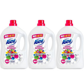 Asevi Laundry Detergent Liquid Colours 44 Washes 2376ML Pack of 3