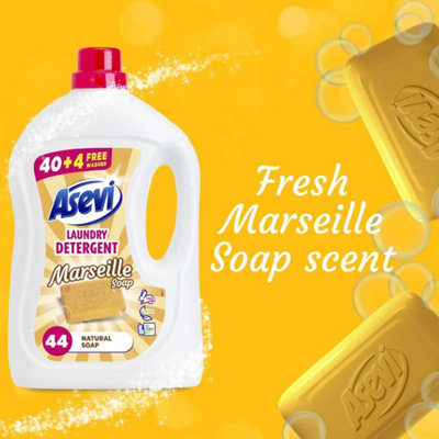 Asevi Laundry Detergent Marseille Soap 40 Washes 2.4L (Pack of 3)