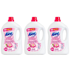 Asevi Laundry Liquid Detergent Rosehip 44 Washes 2376ml x 3