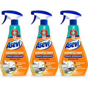 Asevi Power Degreaser Disinfectant Cleaning Spray, Antibacterial Spray, Kitchen Spray, 750ml (Pack of 3)