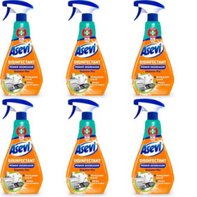 Asevi Power Degreaser Disinfectant Cleaning Spray, Antibacterial Spray, Kitchen Spray, 750ml (Pack of 6)