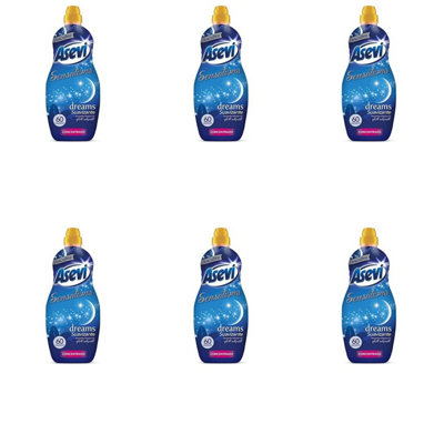 Asevi Sensations Dreams Concentrated Fabric Softener 60 Doses, 1.5L (Pack of 6)