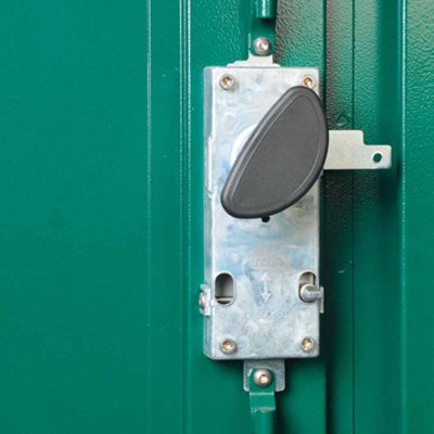 ASGARD Cycle Locker bike shed for 2 bikes in green with full metal ...