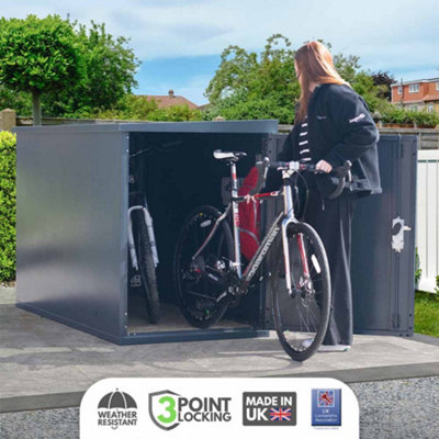Asgard Cycle Locker for 2 bikes in GREY