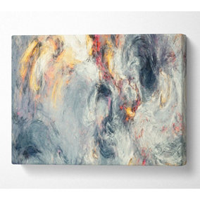 Ash And Fire Pastels Canvas Print Wall Art - Medium 20 x 32 Inches