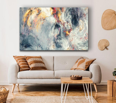 Ash And Fire Pastels Canvas Print Wall Art - Medium 20 x 32 Inches