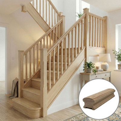 Ash Handrail Duchess 3.0m - 41mm Groove For Spindles UK Manufactured ...