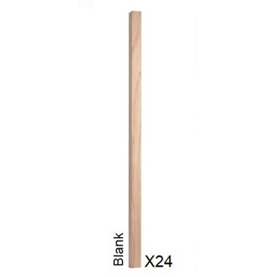 Ash Spindle Blank 32mm x 32mm x 900mm - 24 Pack UK Manufactured Traditional Products Ltd