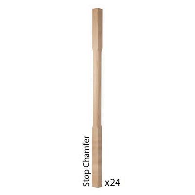 Ash Spindle Stop Chamfer 35mm x 35mm x 900mm - 24 Pack UK Manufactured ...