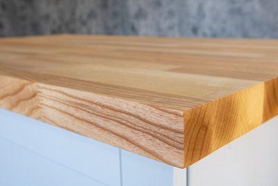 Ash Worktop 2m x 620mm x 38mm - Premium Solid Wood Kitchen Countertop - Real Ash Worktops