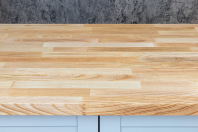 Ash Worktop 2m x 620mm x 38mm - Premium Solid Wood Kitchen Countertop - Real Ash Worktops