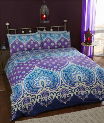 Asha Zoro Sapphire Duvet Cover Set