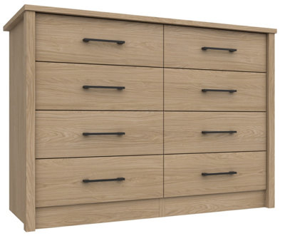 Ashbourne 4 Drawer Double Chest - Natural Oak on Express Delivery and ...