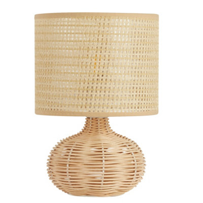 Ashby Rattan Hallway Room Décor Office Lamp Night Lamp Bedside Table Lamp