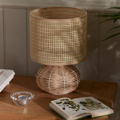 Ashby Rattan Hallway Room Décor Office Lamp Night Lamp Bedside Table Lamp - 3