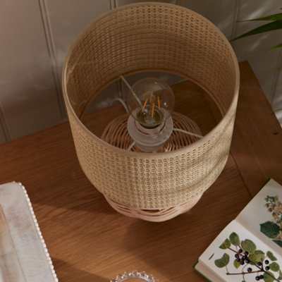 Ashby Rattan Hallway Room Décor Office Lamp Night Lamp Bedside Table Lamp - 4