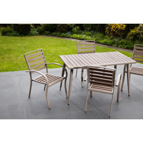 Ashdown 130cm x 70cm Outdoor Patio Table and 4 Chair Set
