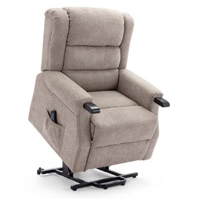 Ashfield Electric Fabric Dual Motor Riser Rise Recliner Lift Mobility Tilt Chair Mocha