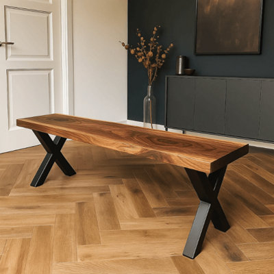 Ashford Blake Solid Walnut Bench - 90cm