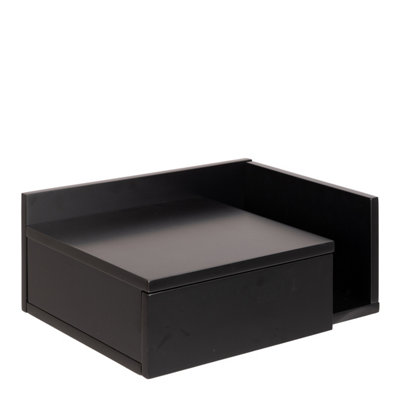 Ashlan 1 Drawer Bedside Table in Black