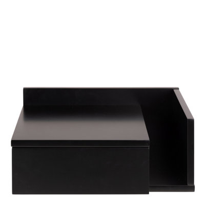 Ashlan 1 Drawer Bedside Table in Black