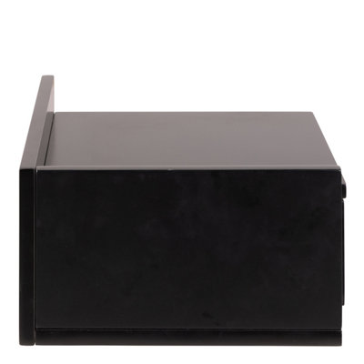 Ashlan 1 Drawer Bedside Table in Black