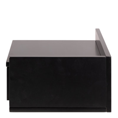 Ashlan 1 Drawer Bedside Table in Black