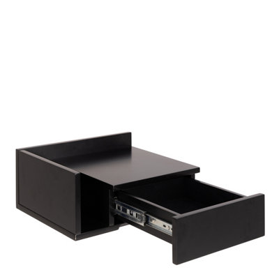 Ashlan 1 Drawer Bedside Table in Black