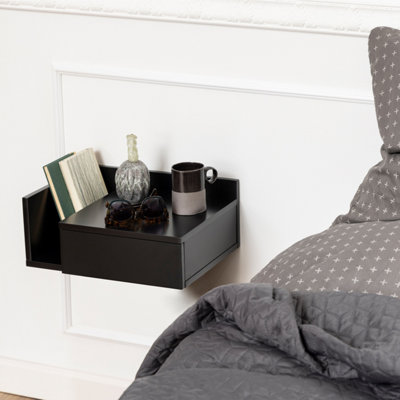 Ashlan 1 Drawer Bedside Table in Black
