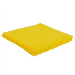 Ashley - All-Purpose Cleaning Cloths - 35cm x 38cm - Yellow - Pack of 5