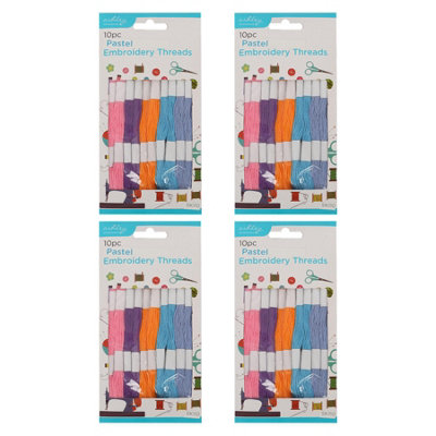 Ashley Embroidery Threads - 6.6M (6ply) - Pastel - Pack of 40