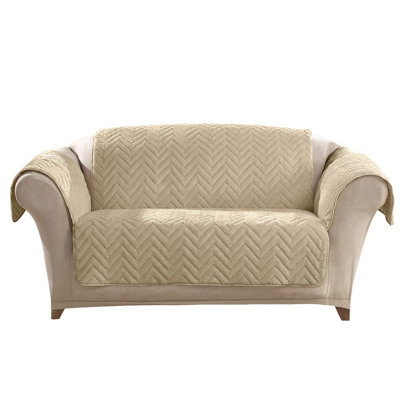 Ashley Mills Chevron Furniture Protector Beige (Three Seater) DIY at B&Q