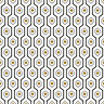 Ashton Geometric Wallpaper White / Gold GranDeco A34202